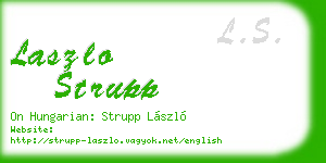 laszlo strupp business card